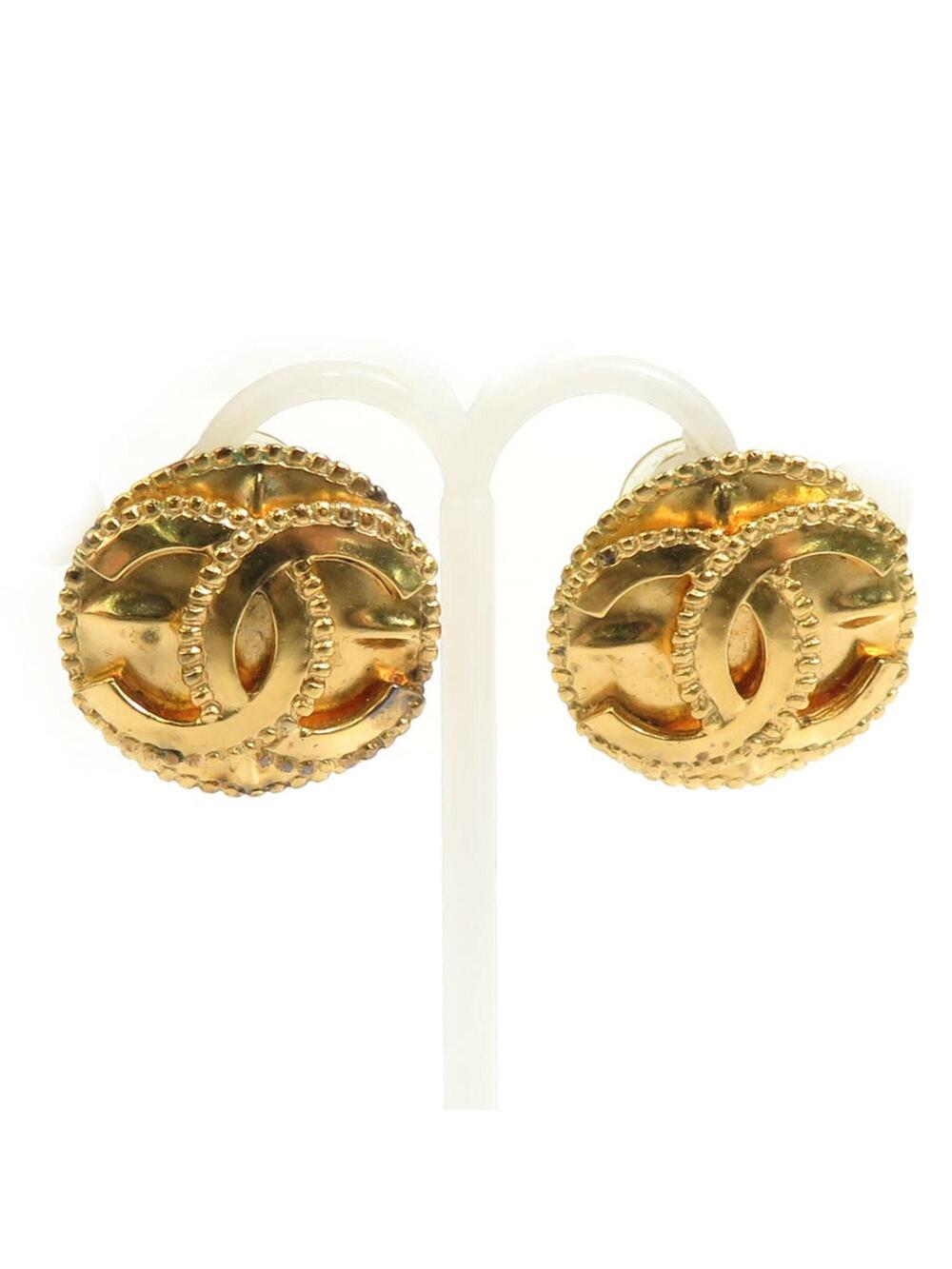 Chanel Cc Logo Clip-On Earrings Gold- #208489C58B